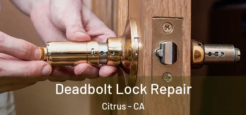 Deadbolt Lock Repair Citrus - CA